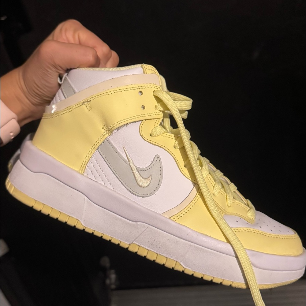 Nike Dunk High Up Rebel Lemon Yellow sneakers
